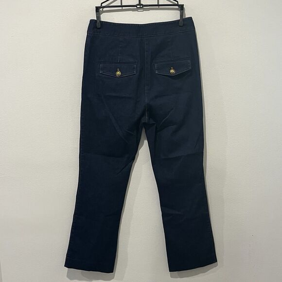 Veronica Beard Kimra Crop Denim Trouser Women’s 6 Blue High Rise Pants Stretch - Picture 3 of 10